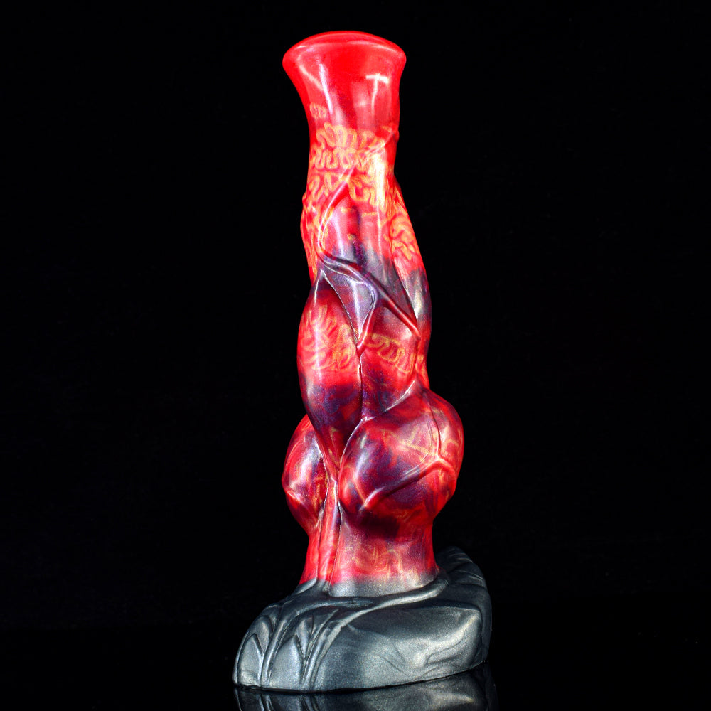 9 Inch Silicone Knot Flame Horse Dildo