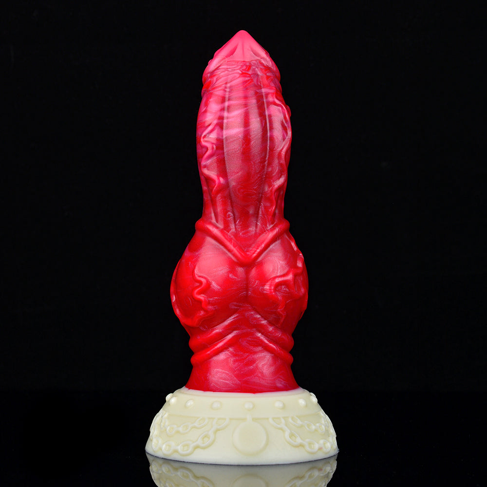7 Inch Red Fantasy Knot Dog Dildo