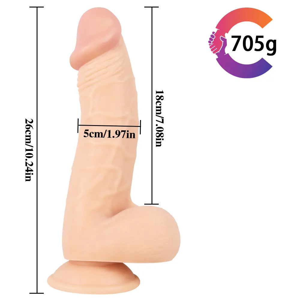 10 Inch Strap On Dildo Realistic Toy