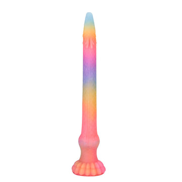 Rainbow Fluorescent Long Fantasy Tentacle Dildo