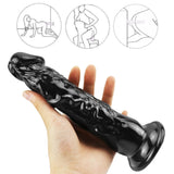 Laden Sie das Bild in den Galerie-Viewer, 8 Inch super straight black dildo