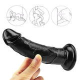 Laden Sie das Bild in den Galerie-Viewer, 6 inch black dildo curved