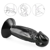 Charger l&#39;image dans la galerie, Short rough black dildo