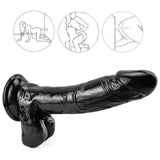 Laden Sie das Bild in den Galerie-Viewer, 8 inch black dildo