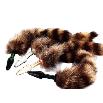 Beaver Tail Butt Plug Glass Ass Sex Toys