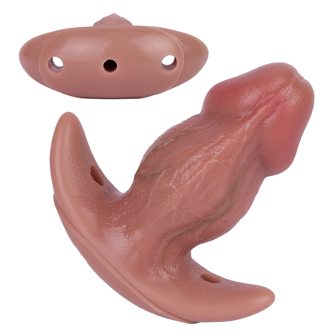 2 Inch Wide Realistic Dildo Vibrating Butt Plug