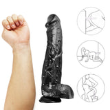 Laden Sie das Bild in den Galerie-Viewer, 12 inch big head black dildo