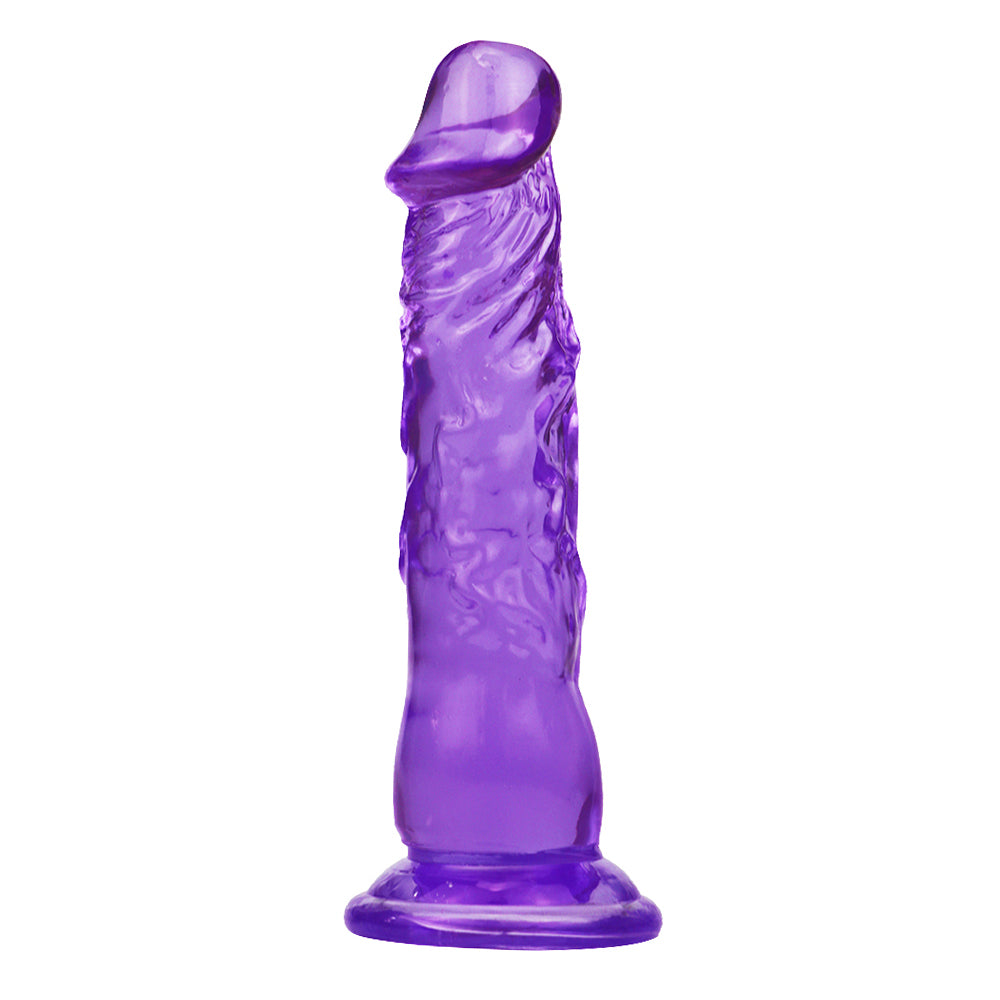 8 Inch extra straight purple dildo