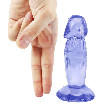 4 Inch Jelly Blue Skinny Dildos