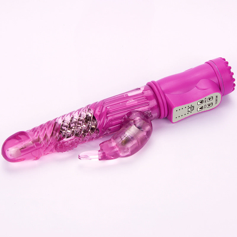 Crystal Rabbit Vibe rotating dildo