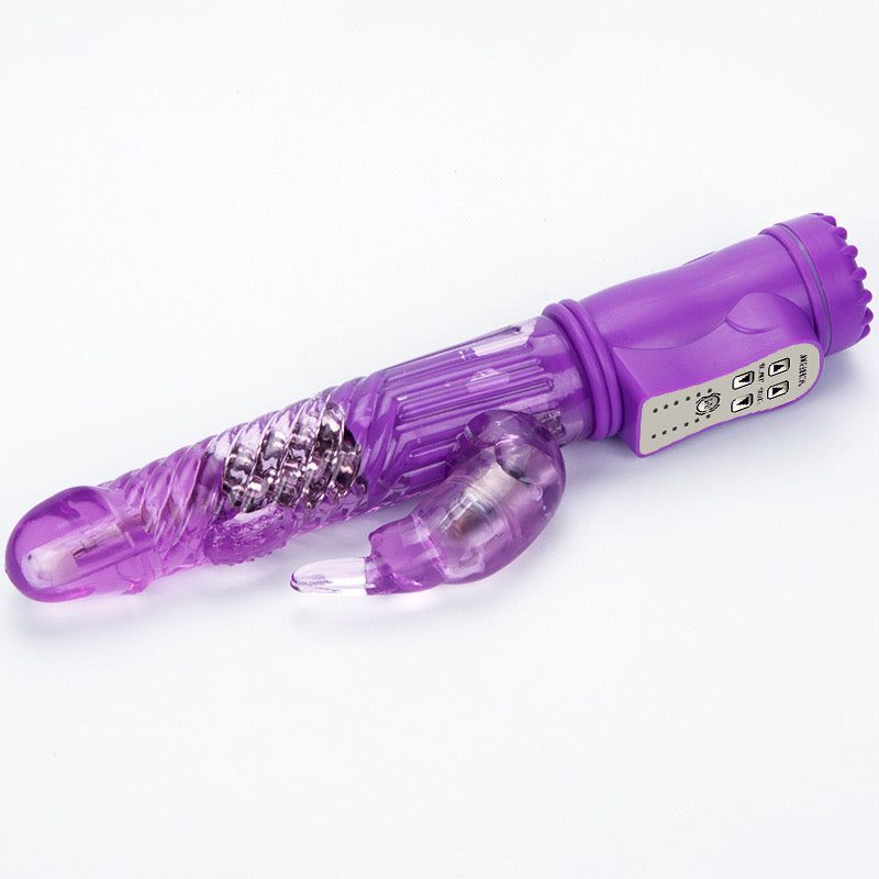 Crystal Rabbit Vibe rotating dildo