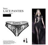 Laden Sie das Bild in den Galerie-Viewer, Lace Low Rise Panty Crotchless Women