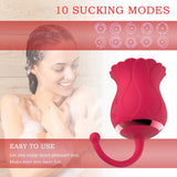 Load image into Gallery viewer, Rose Massager Pulse Clitoris Sucking Toy
