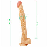 画像をギャラリー ビューアにロード 15 inch Dildo Flesh Long Anal