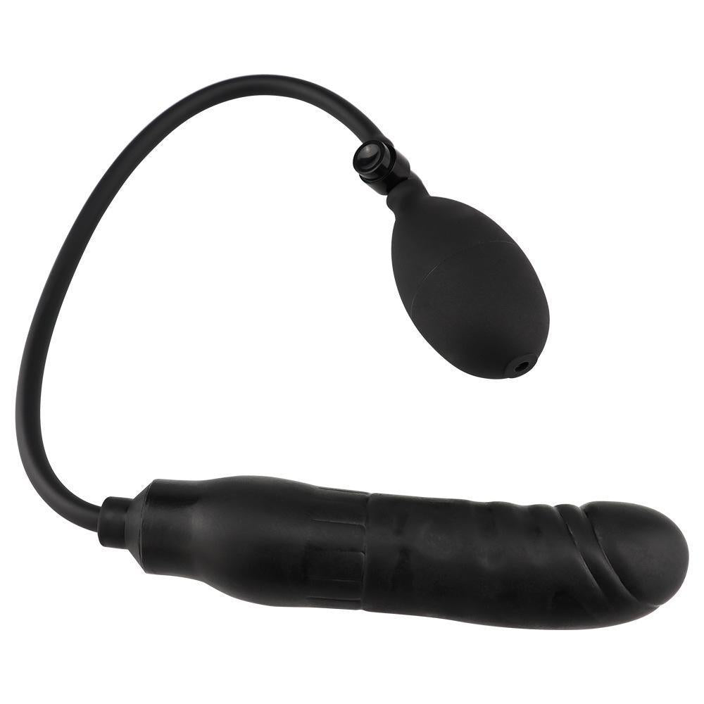 Black Silicone Butt Plug Inflatable Dildo