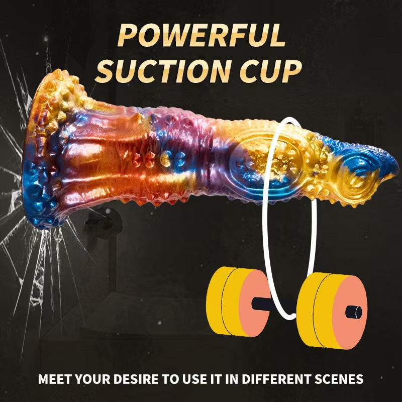 Vibrating Remote Control Colorful Phoenix Monster Dildo