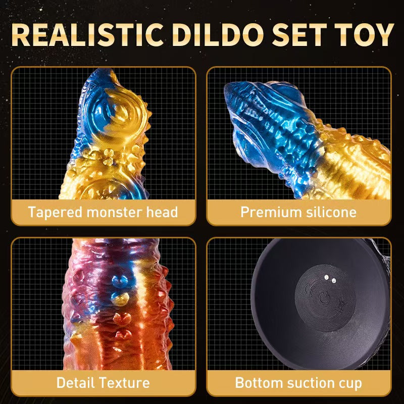 Vibrating Remote Control Colorful Phoenix Monster Dildo