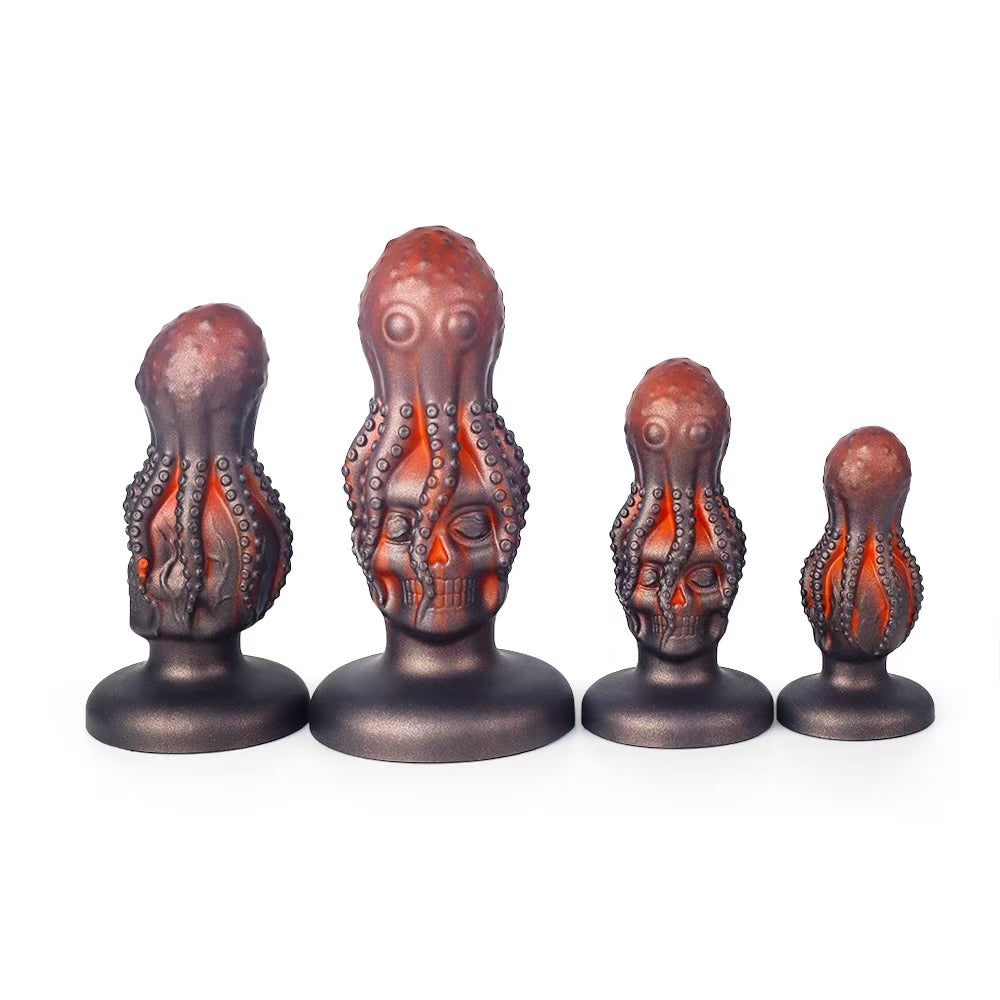 Octopus Skull Silicone Suction Cup Monster Dildo