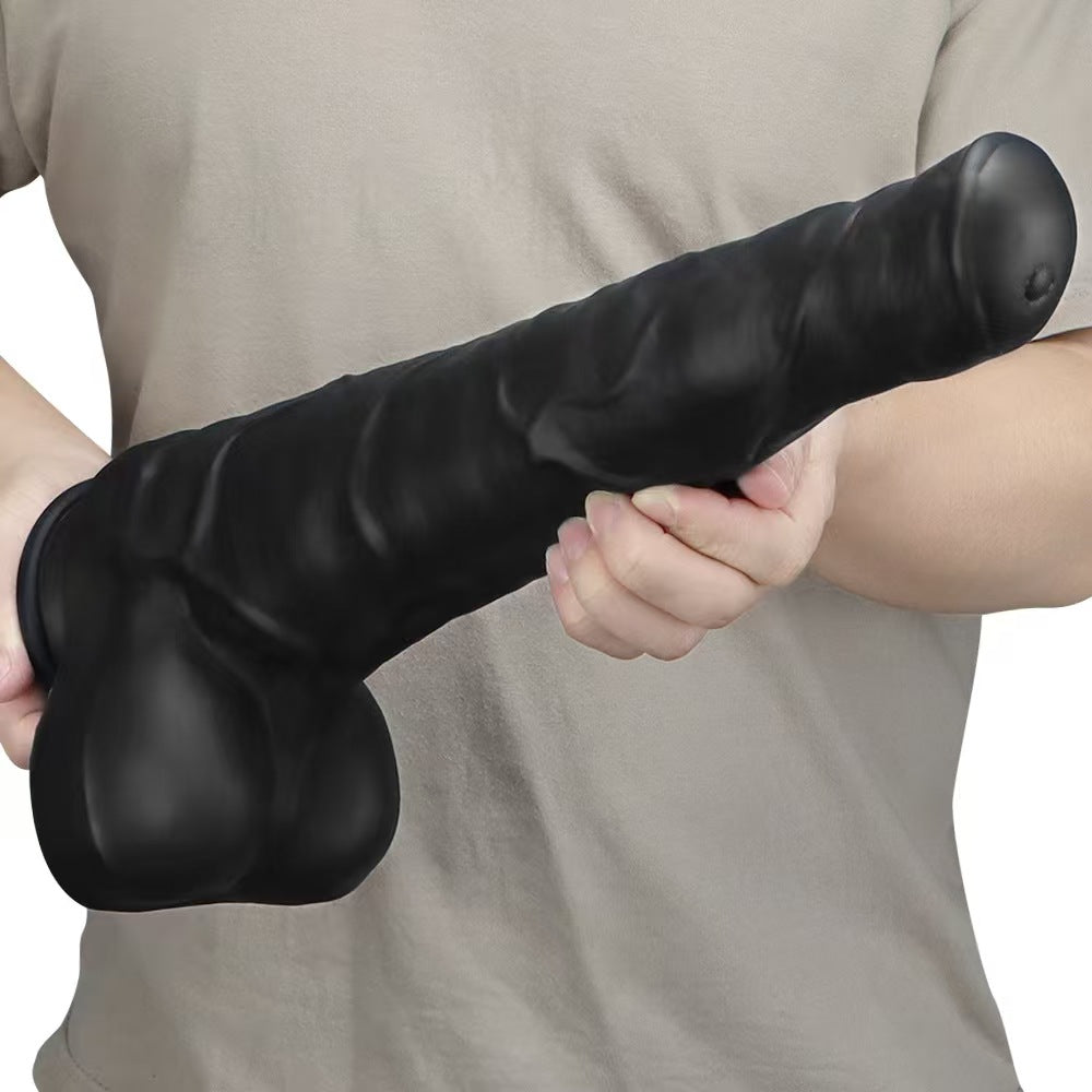 15 Inch Giant Horse Monster Black Dildo