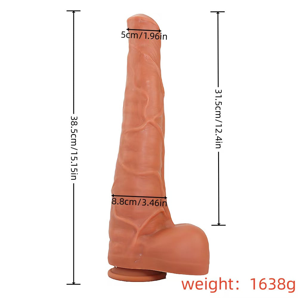 15 Inch Giant Horse Monster Black Dildo