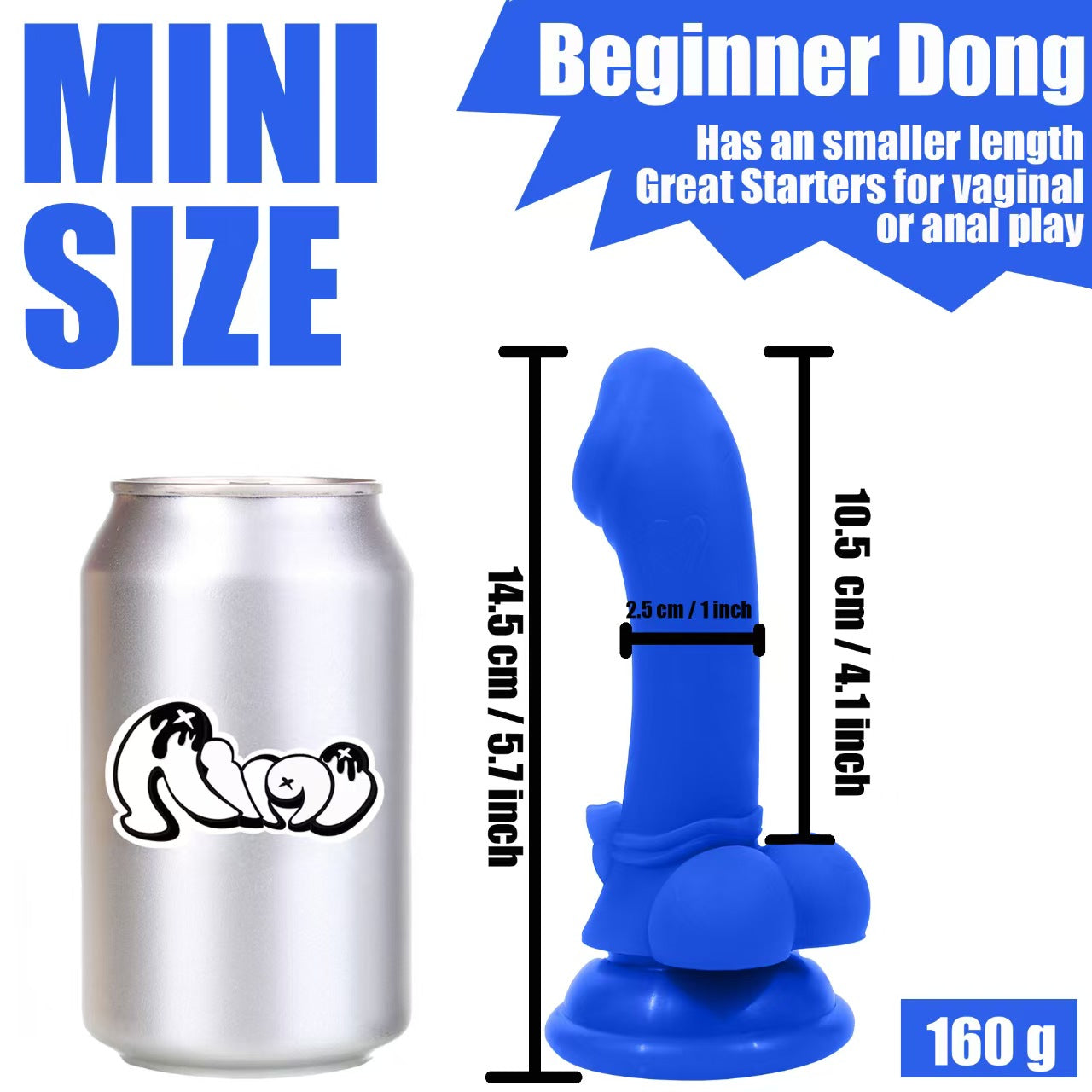 5 Inch Blue Cute Dildo For Beginners