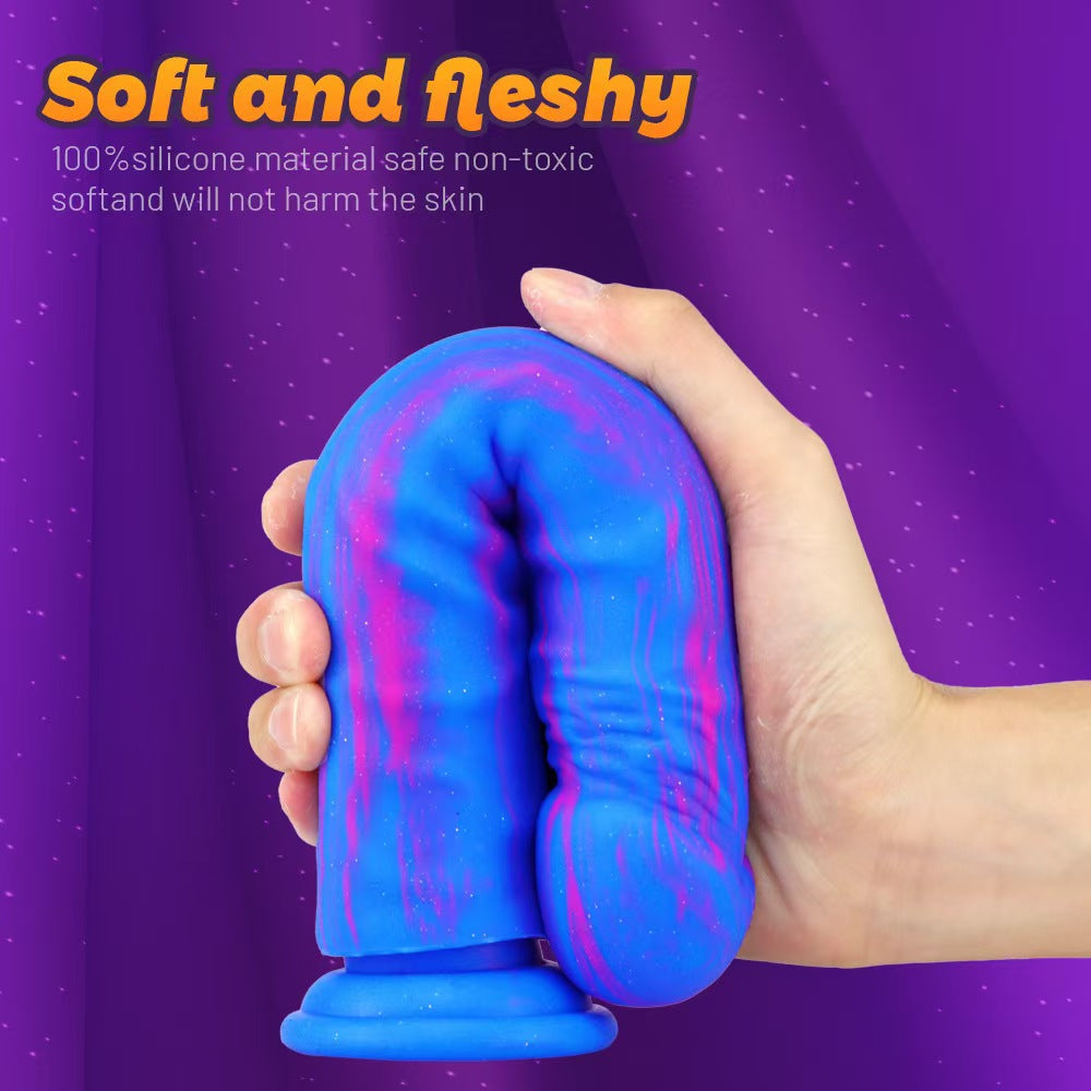 9 Inch Blue Silicone Suction Cup Dildo