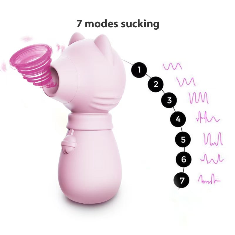 Pink Cute Jumping Cat Clitoris Sucker