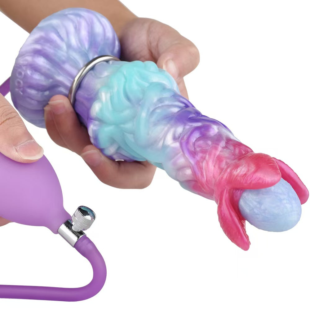 Mixed Color Alien Ovipositor Inflatable Dildo