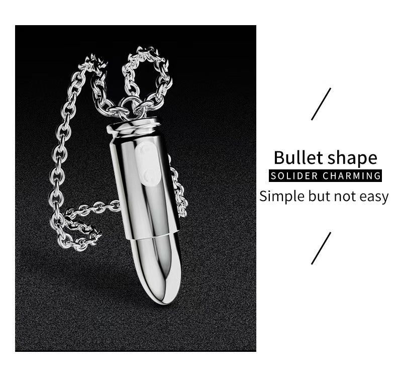 Silver Bullet Necklace Hidden Vibrator Sex Toy