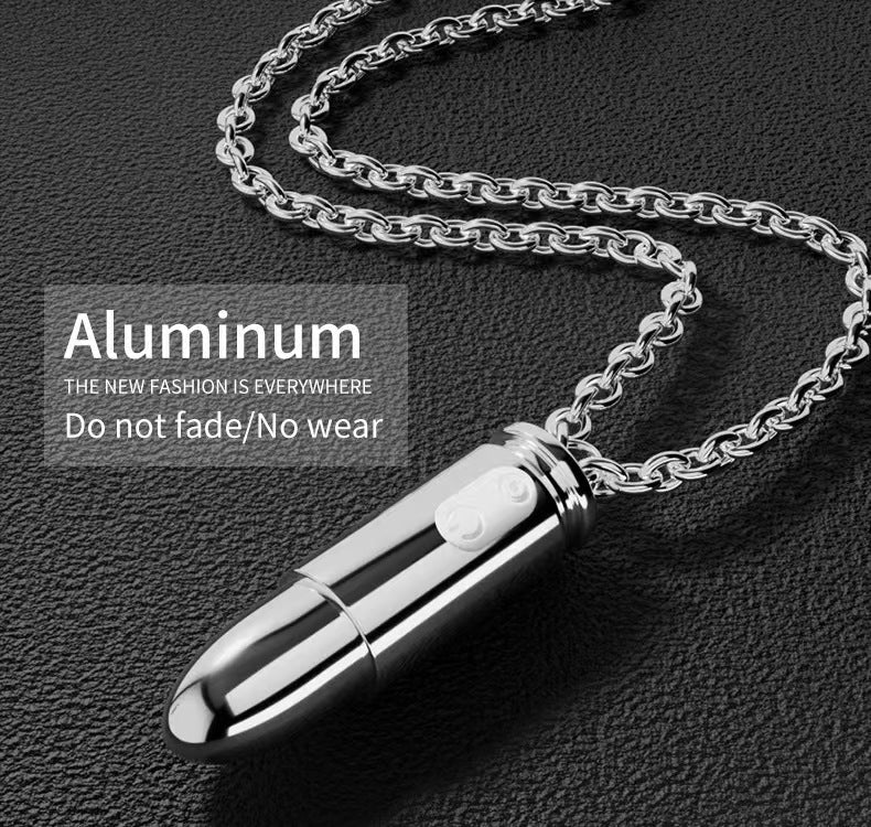 Silver Bullet Necklace Hidden Vibrator Sex Toy