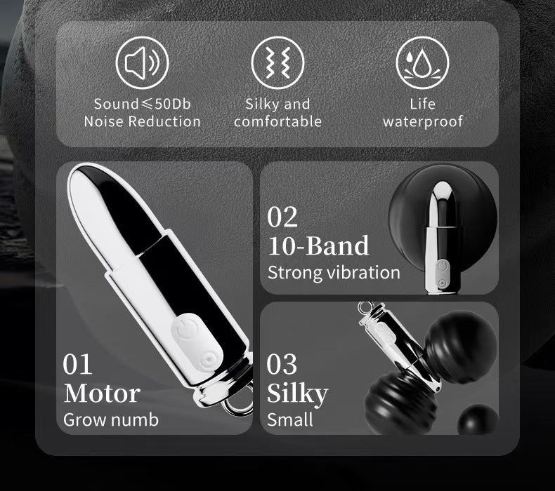 Silver Bullet Necklace Hidden Vibrator Sex Toy