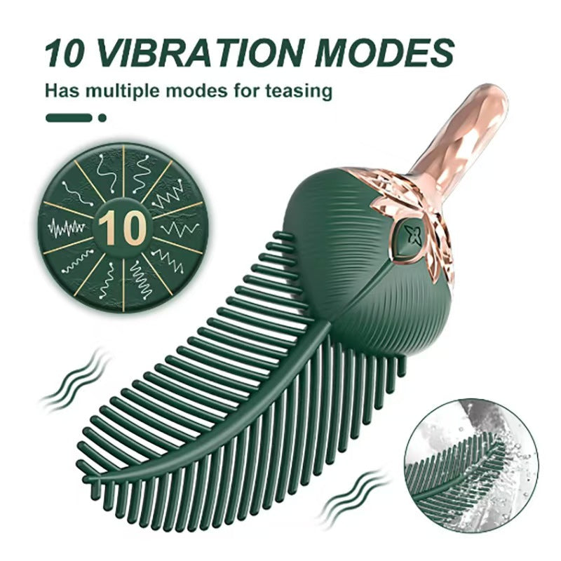 Peacock Feather Green WaterProof Small Vibrator