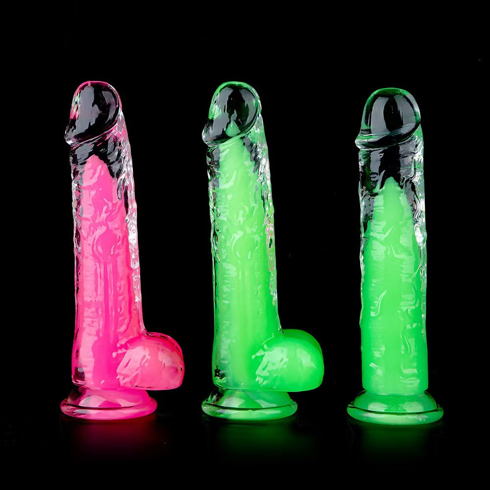 Two Color Jelly Green Sandwich Dildo