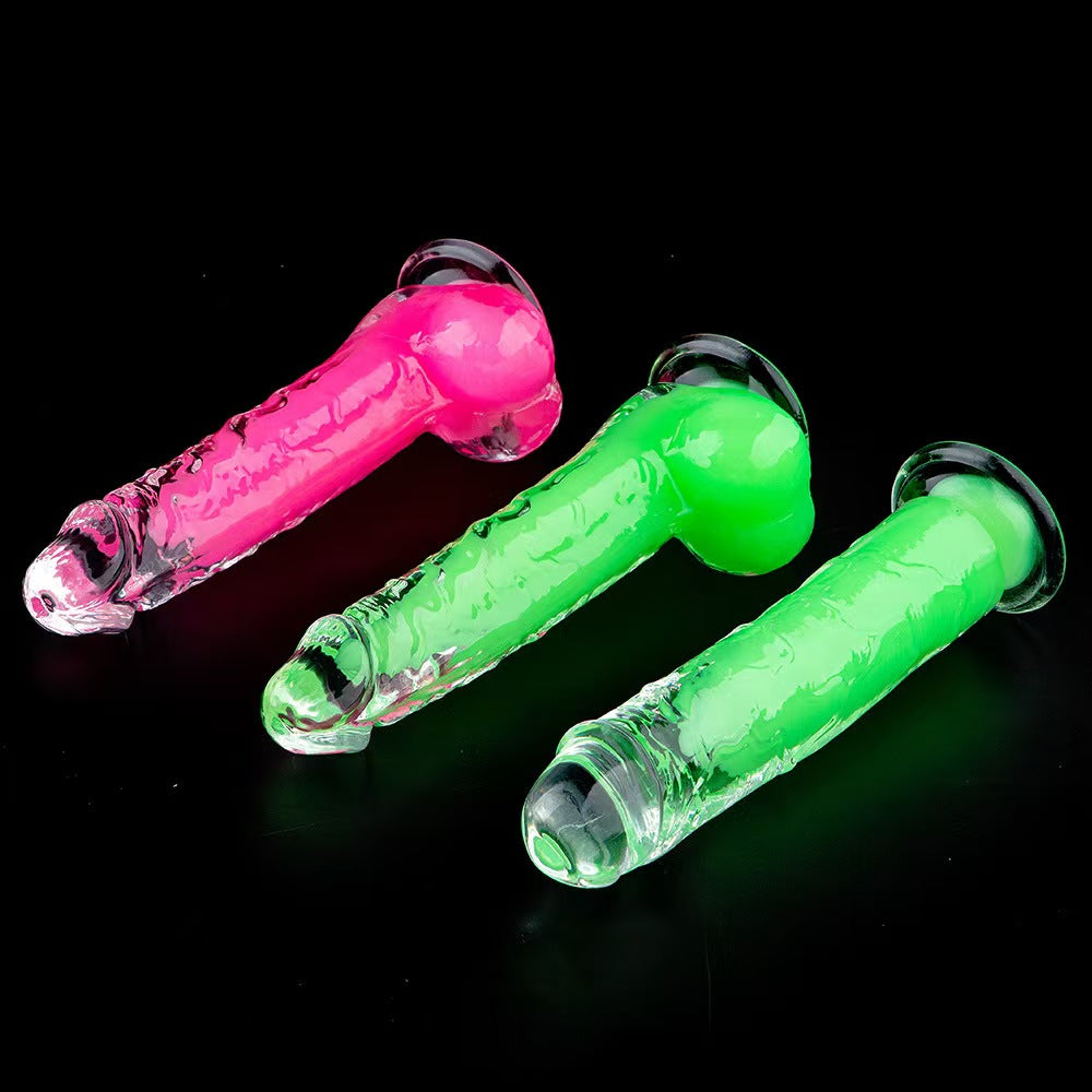 Two Color Jelly Green Sandwich Dildo