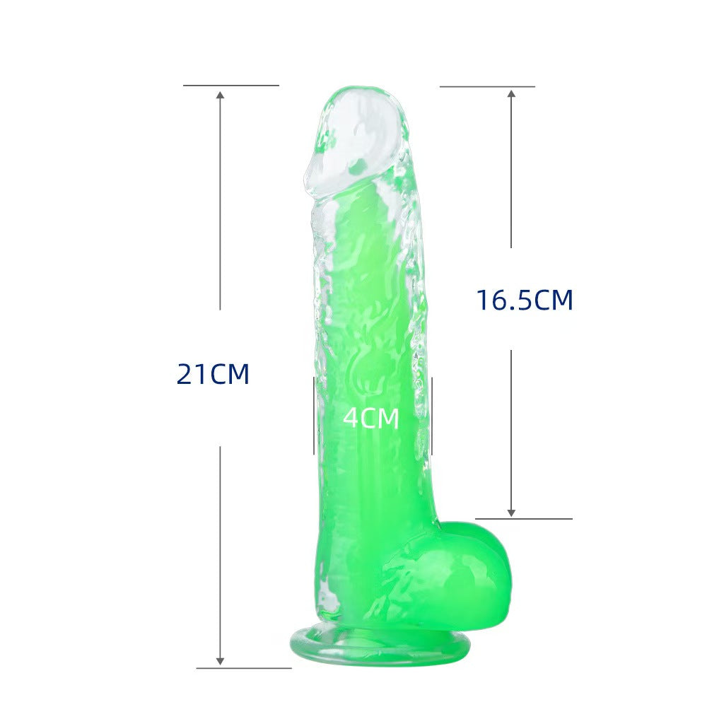 Two Color Jelly Green Sandwich Dildo