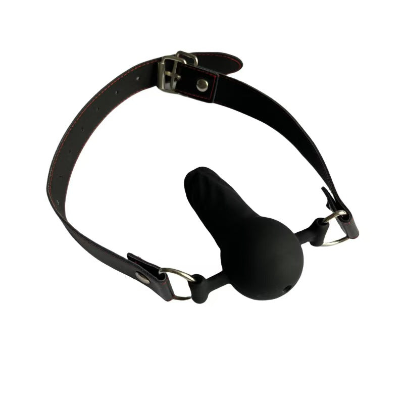 3 Inch BDSM Black Dildo Gag