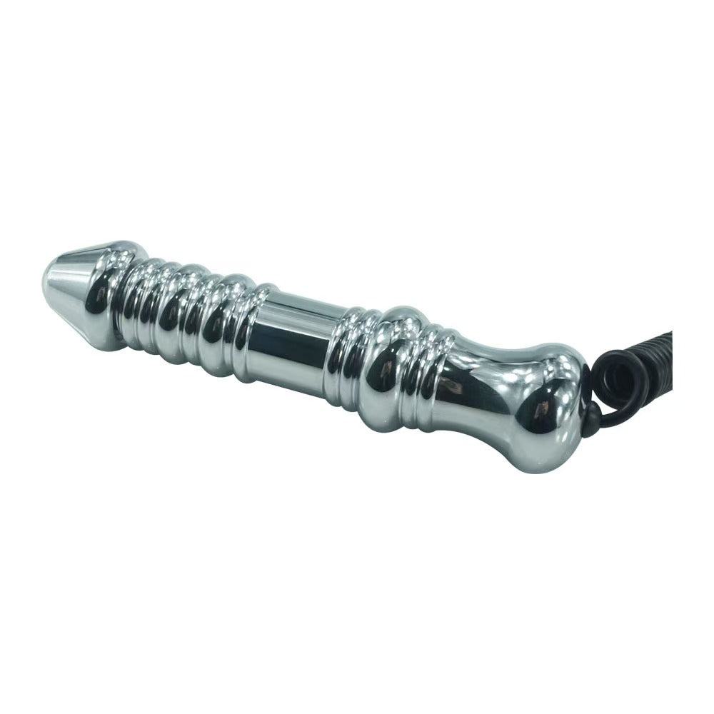 Aluminum Alloy Electric Shock Threaded Metal Dildo