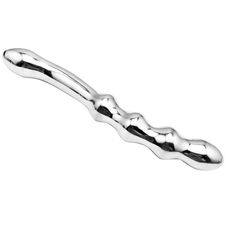 Double Head Temperature Game Metal Dildo