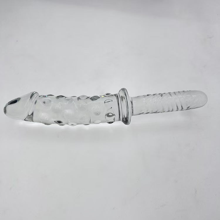 Safety Spiked Glass Dildo Sword with Handle