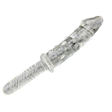 Safety Spiked Glass Dildo Sword with Handle