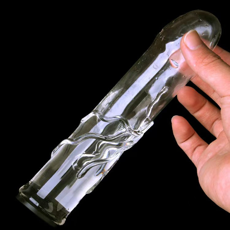 Temperature Game Hollow Refillable Glass Dildo