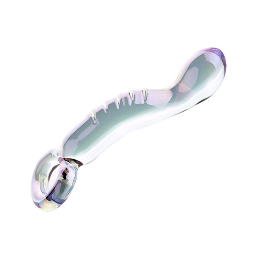 Purple G-spot Stimulator Anal Glass Dildo