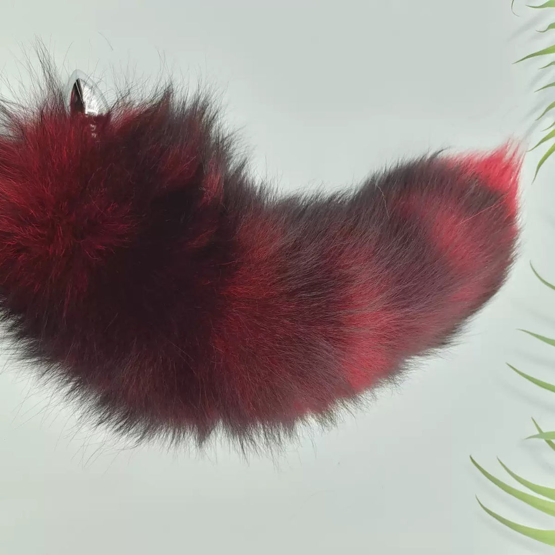 Red Squirrel Tail Anal Plug with Ears Set