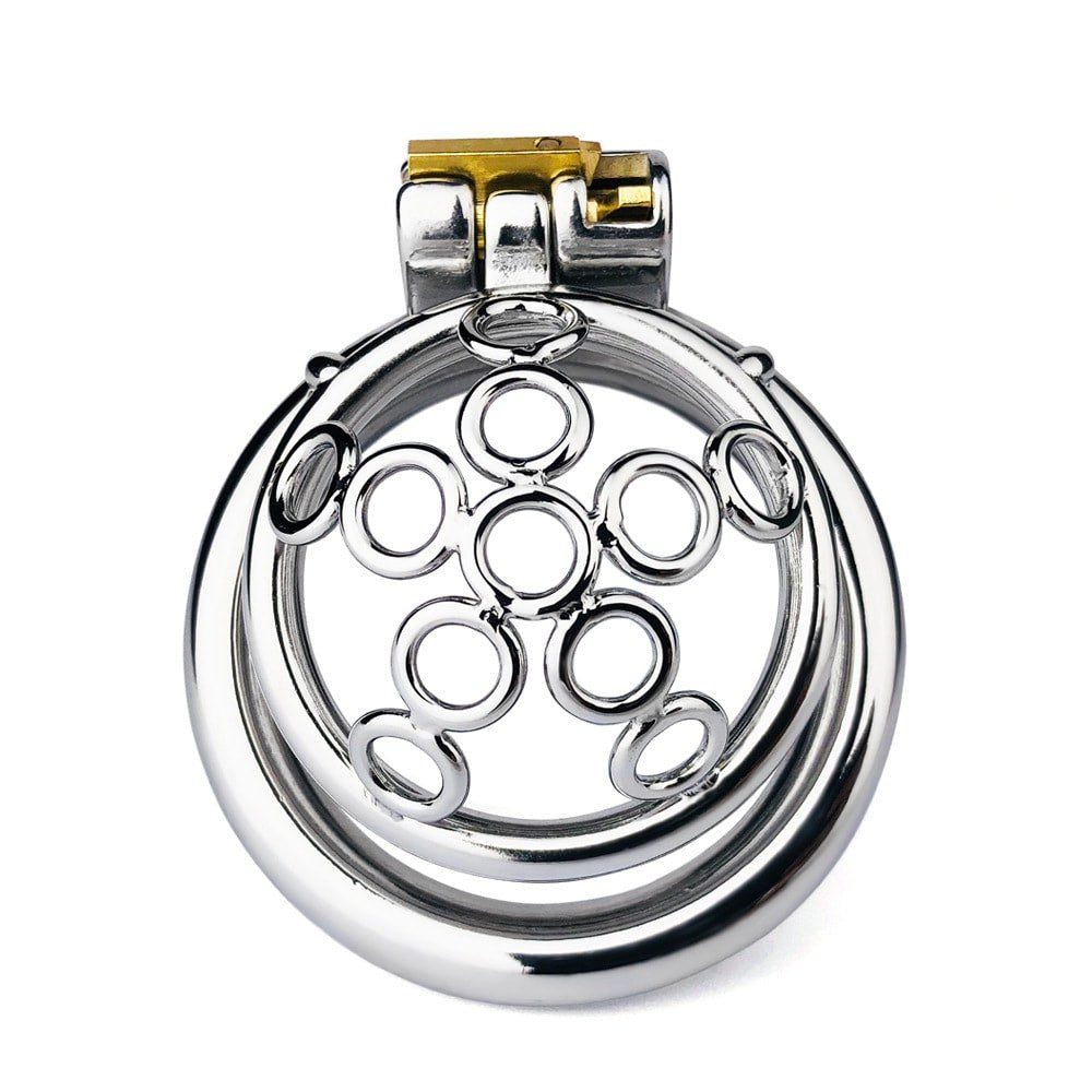 Small Stainless Steel Flat Chastity Cage