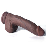 画像をギャラリー ビューアにロード 7 Inch Black Brown Curved Realistic Dildo