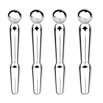 Stainless Steel Ball-Tip Sperm Stopper Penis Plug With Urine Hole