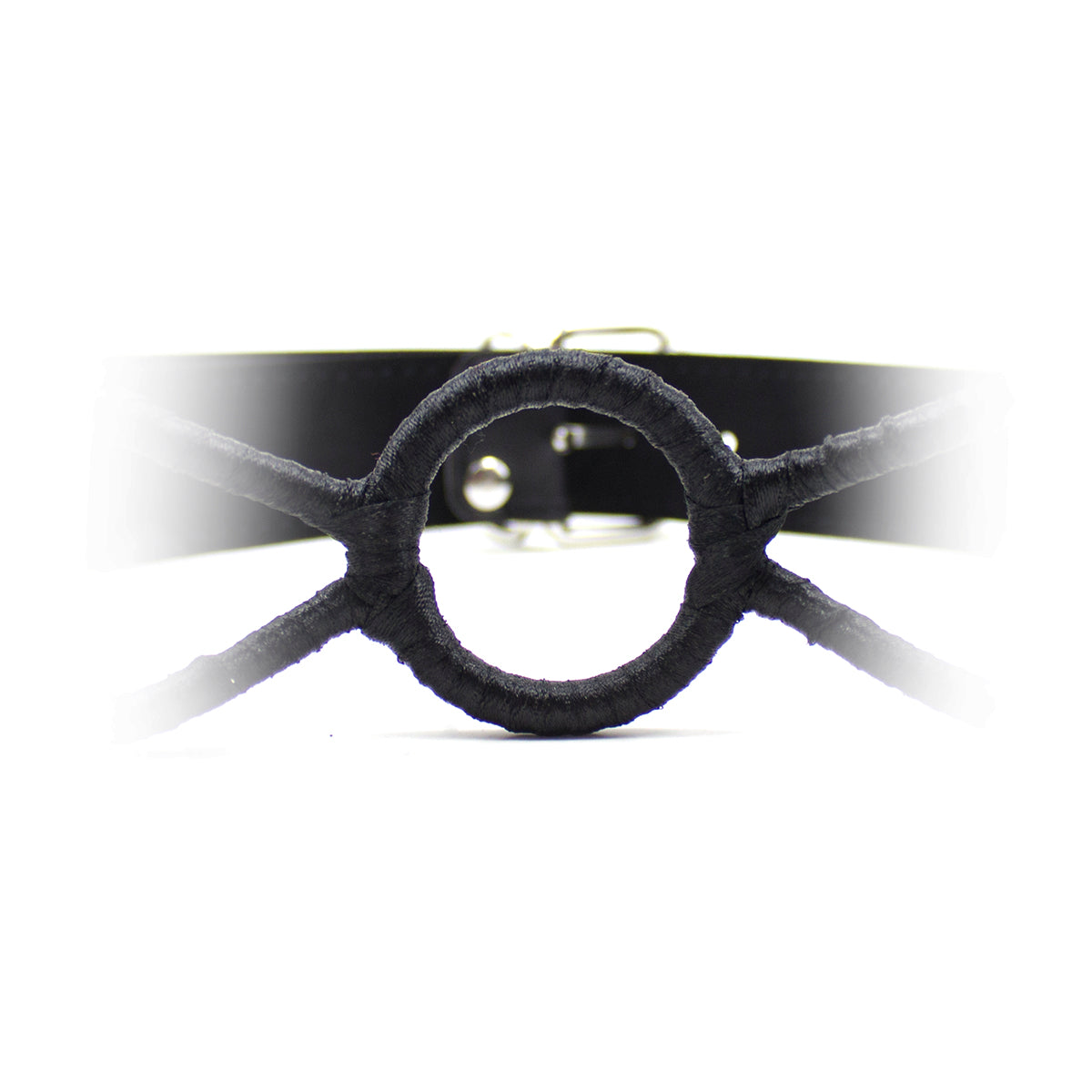 Black Bondage Buckle Spider Open Mouth Gag