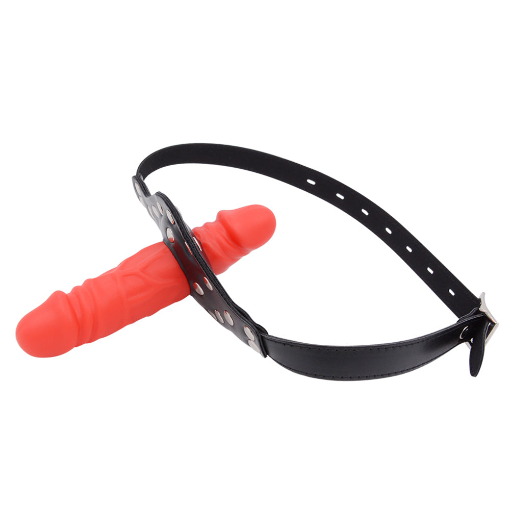 7 Inch BDSM Mouth Gag Bondage Face Dildo