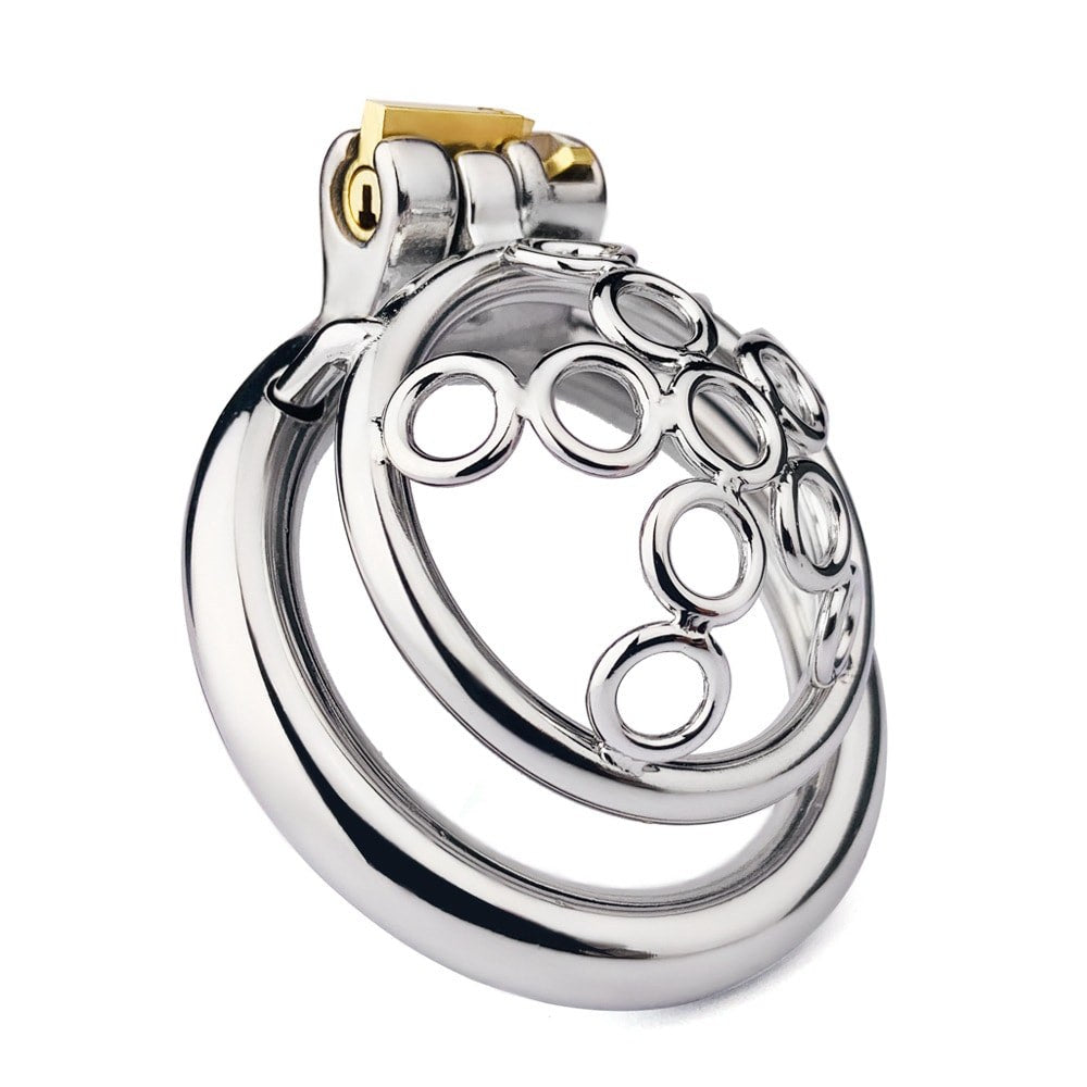 Small Stainless Steel Flat Chastity Cage
