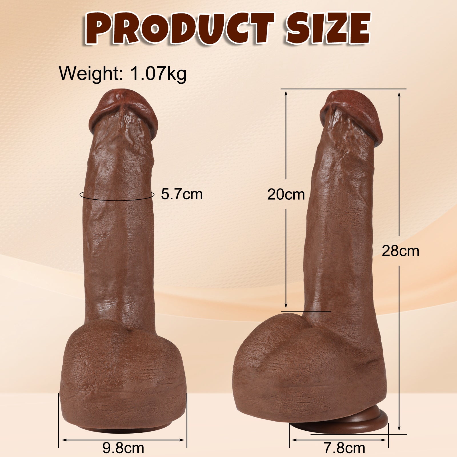 11 inch Realistic pvc Dildo with Balls